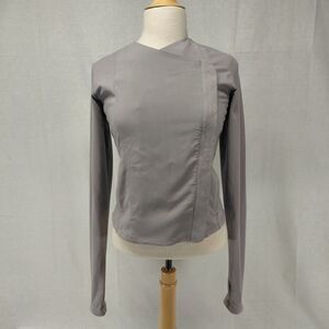 Under Armour LS Gray Cropped Coat All Season Gear SZ S